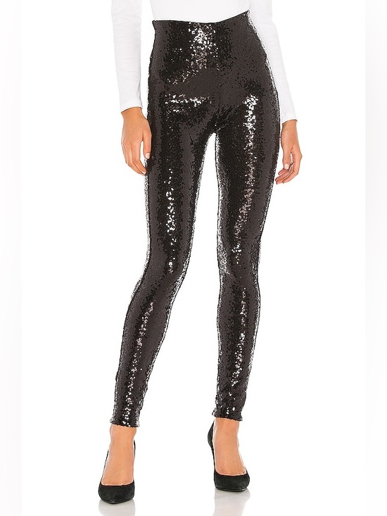 Commando Pants - Commando x Revolve Black High Rise Sequined Leggings Small Edgy Downtown Loud